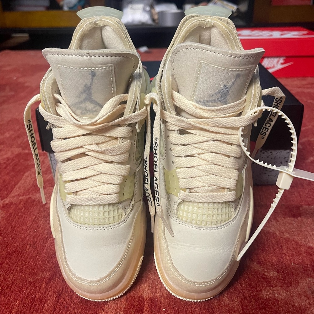 Off-White x Wmns Air Jordan 4 Retro SP 'Sail'. - Picture 7 of 15